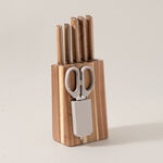 Alberto 7Pcs Wooden Knife Block Set image number 0