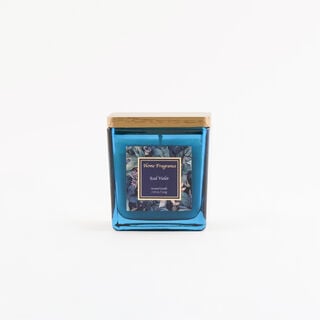 Homez scented glass candle iced violet, 220g