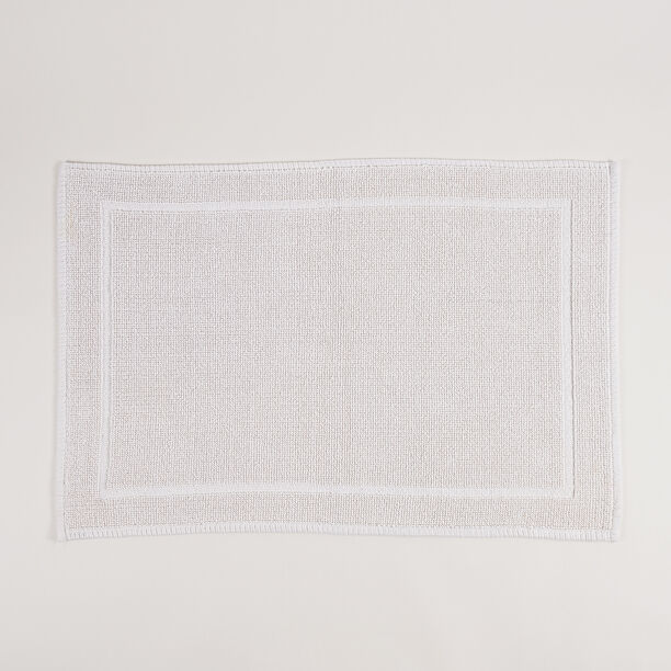 Boutique Blanche White Loop Jacquard 100% Cotton Bathmat, 60*90Cm image number 0