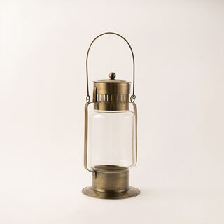 Homez gold metal lantern 18*18*41 cm