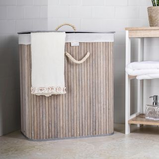Bamboo Hamper Grey
