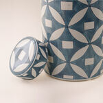 Homez blue and white ceramic vase 16*16*28 cm image number 2