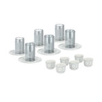 Dallaty white porcelain and glass Tea and coffee cups set 18 pcs image number 0