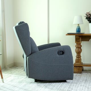 Verona manual recliner chair from Home Canvas, dark grey