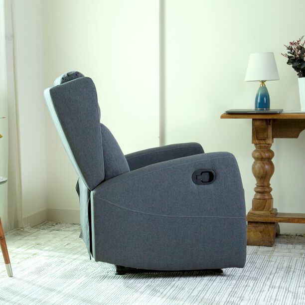 Verona manual recliner chair from Home Canvas, dark grey image number 5