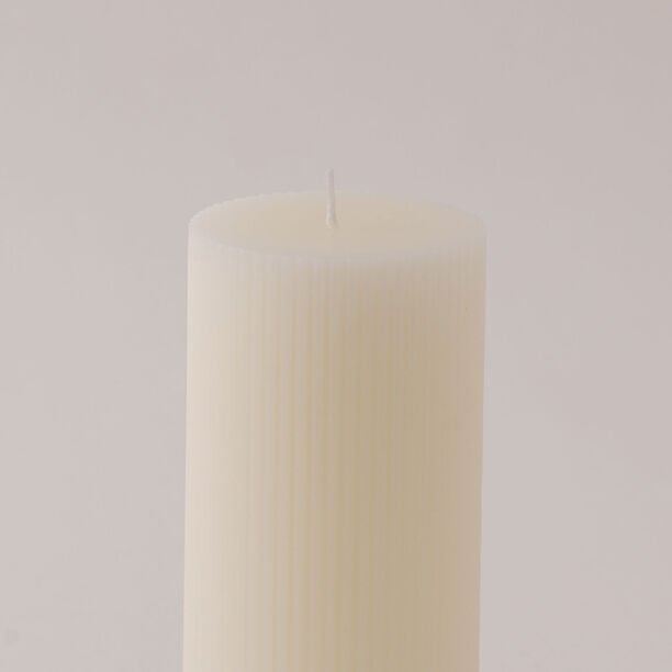Homez soya wax line candle, white 7*7*15cm image number 2