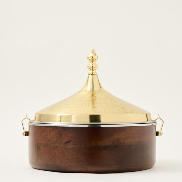 Food Warmer With Lid Hammered image number 0