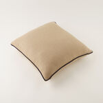 Homez Beige Charcoal Border Cushion Cover, 45*45Cm image number 2