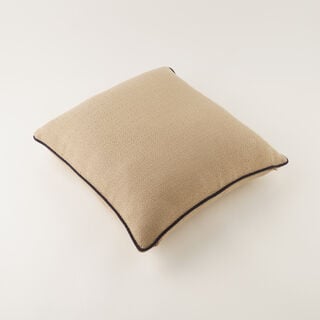 Homez Beige Charcoal Border Cushion Cover, 45*45Cm