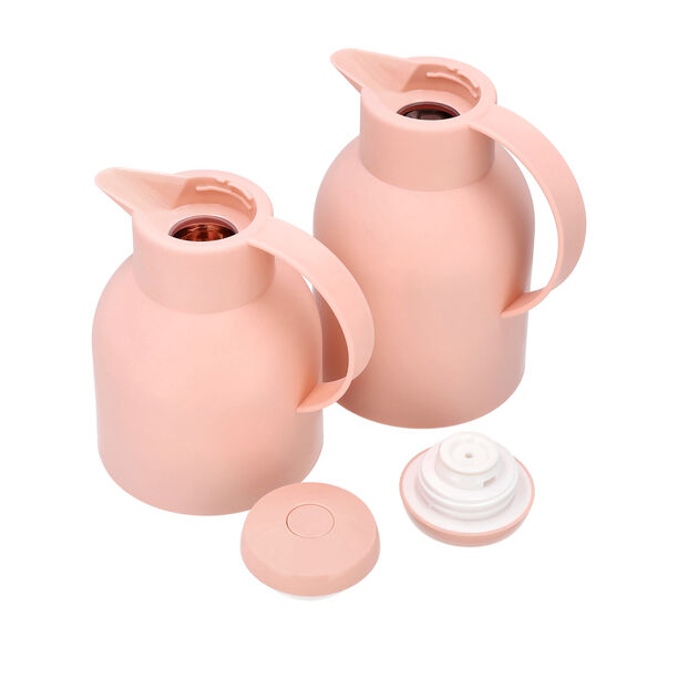 2Pcs Plastic Vacuum Flask Sampa Pink image number 2