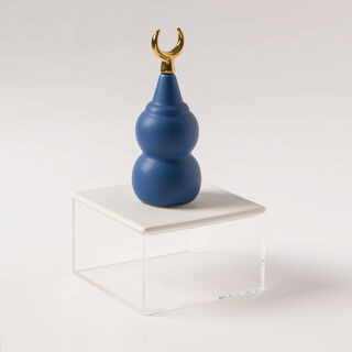 La Mesa acrylic dark blue decorative box 12*12*22.3 Cm