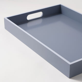 Dallaty Wood Rectangular Tray 50*35*6cm, Blue