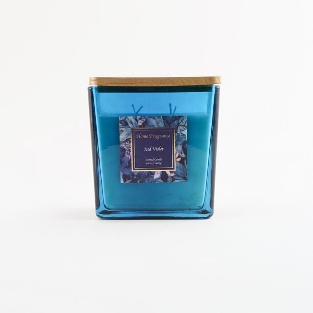 Homez scented candle glass iced violet 1400 g image number 2