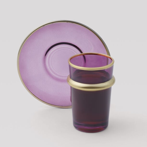 Dallaty Tea Cup Set, Purple, 12 Pieces image number 2