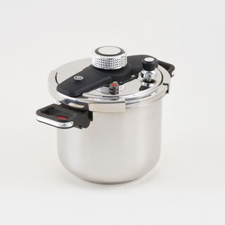 Alberto Stainless Steel Pressure Cooker 7L Folding Handles, Silver