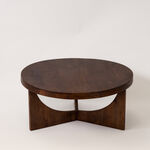 Homez wooden coffee table in brown 91*91*43cm image number 0