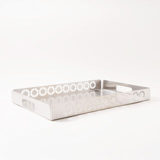 Dallaty steel serving tray 50*31*4.5cm, silver