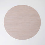 La Mesa 4pcs imitation leather round placemat, beige 38*38cm image number 0