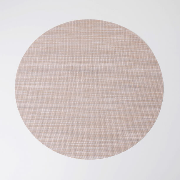 La Mesa 4pcs imitation leather round placemat, beige 38*38cm image number 0