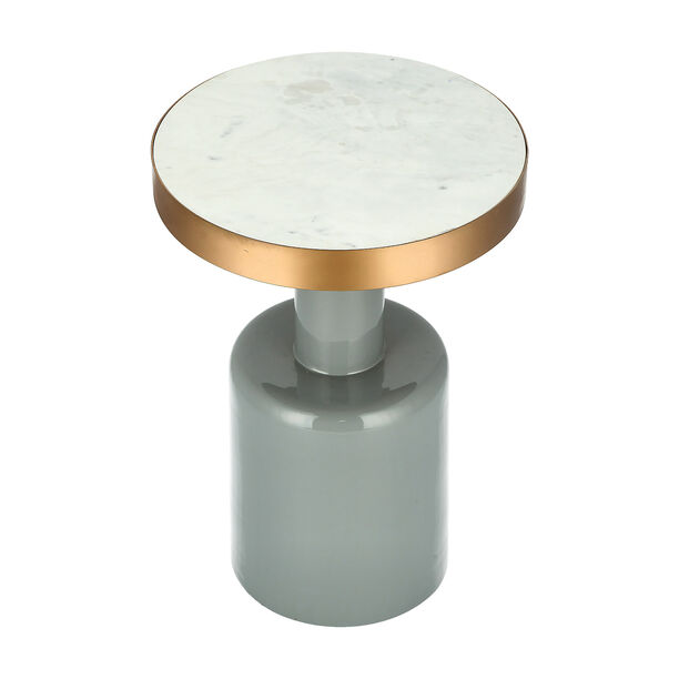Marble Round Side Table Black Base 36X36X51 CM image number 2