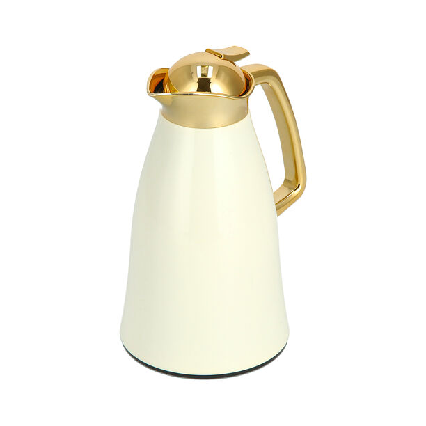 Dallaty vacuum flask chrome and beige 1L image number 2