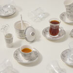 Zukhroof 28 Pieces Porcelain Tea And Coffee Set Danteel Silver Serve 6 image number 5