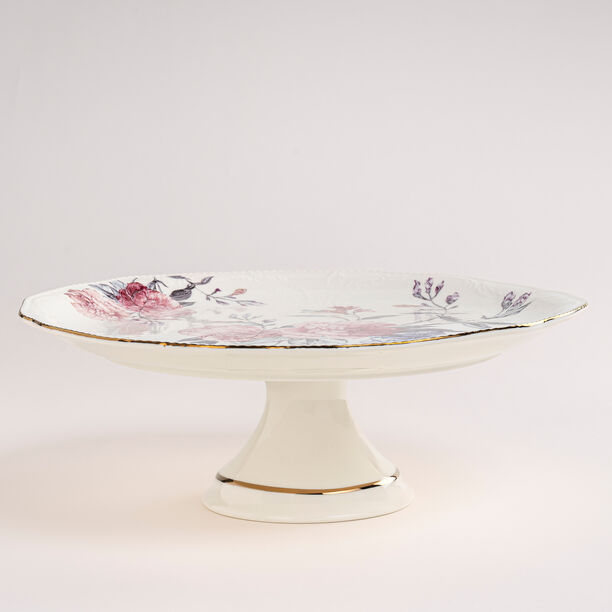 La Mesa beige porcelain 2 tiered cake stand image number 1