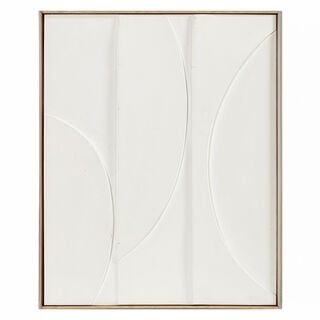 Homez wall art framed canvas wood, white 80*100cm