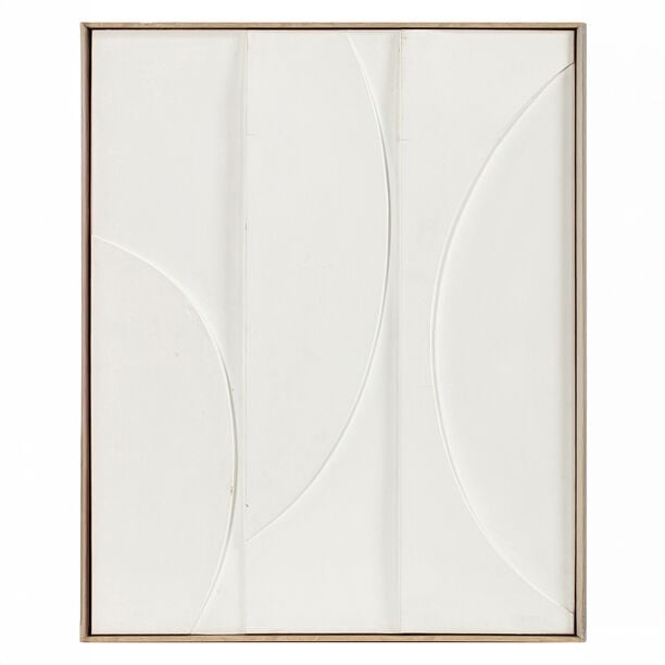 Homez wall art framed canvas wood, white 80*100cm image number 0