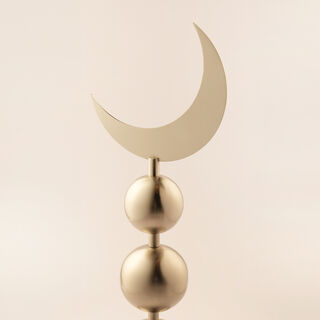Homez Ramadan Decorative Crescent Design, Silver 17*20*89Cm