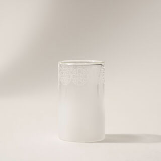 Dallaty tea set 12 pcs white frosted glass