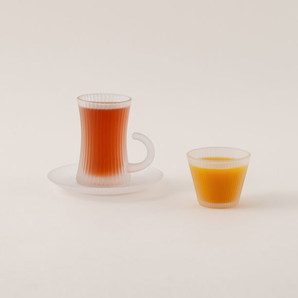 Dallaty tea set 18pcs frosted with line pattern image number 2
