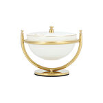 Dallaty white porcelain nut bowl with stand image number 0