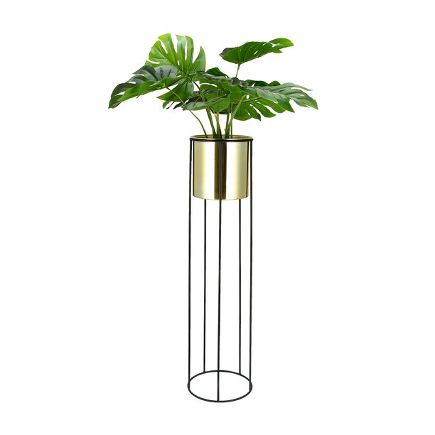 Planter With Stand Gold image number 1