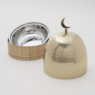 La Mesa Serving Pot, Gold, Large 17.5*17.5*25 Cm