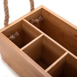 Alberto Bamboo Utensils Holder Box With Rope Handles image number 2