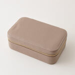 هومز صندوق مجوهرات سفر كرتون مستطيل 11.4*18*5.7سم، بيج image number 1