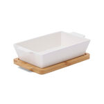 La Mesa Oven/Serving Rectangle Plate With Bamboo image number 1