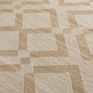 Cottage diamond jute wool rug 200*300