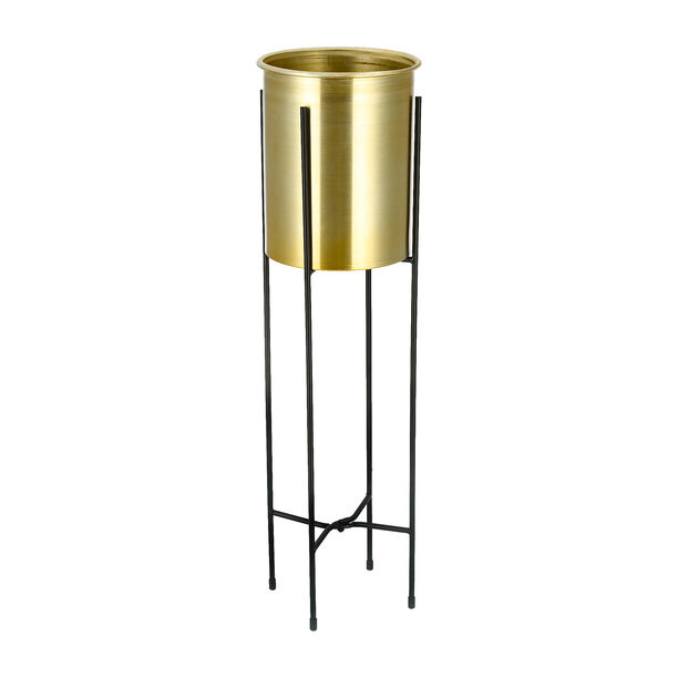 Planter Metal With Stand Small Pot Dia 19.7 Cm X Heiht With Stand 68.4 Cm image number 0