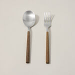 La Mesa 18 pcs cutlery set with wooden handle, silver image number 1