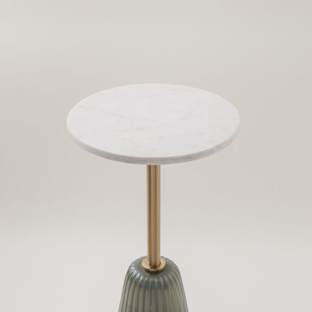 Homez marble side table 30*64cm, green image number 2