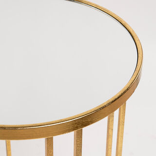 2 Pcs Nested Table Gold