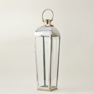 Lantern Gold And Silver 25.4 Cm X Ht:91 Cm