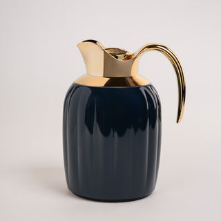 Dallaty steel vacuum flask navy blue/gold 1L