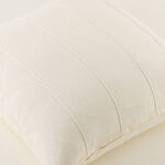 Homez White Subtle Line Cushion Cover, 45*45Cm image number 3