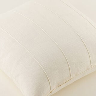 Homez White Subtle Line Cushion Cover, 45*45Cm