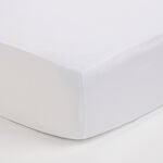 Boutique Blanche Fitted Sheet 100% Cotton 300Tc Sateen King, White 180*200 Cm image number 0