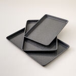 Alberto carbon steel baking tray set 3pcs 13inch, 15inch, 17inch in grey image number 0