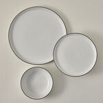 La Mesa 12pcs stoneware dinner set, ًwhite image number 3